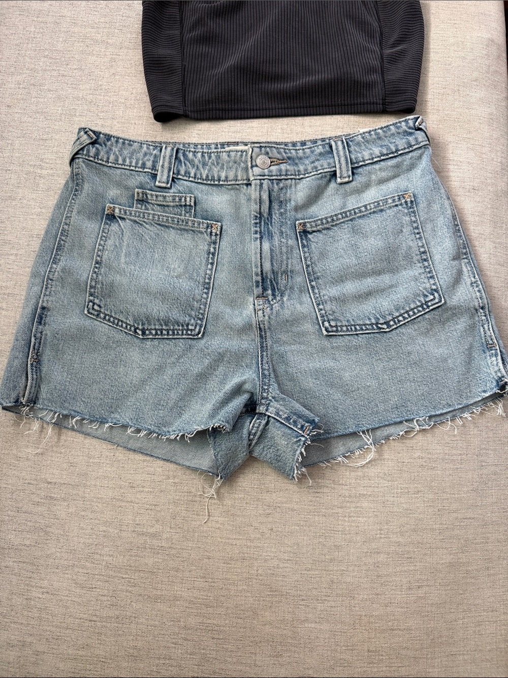 We The Free Bettie Sailor Short Light Blue Cutoff Denim Shorts